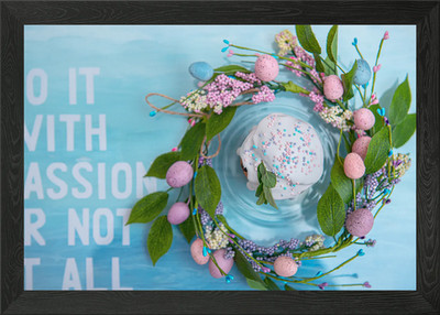 Easter cake Framed Wall Art Poster Canvas Print Picture