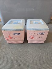 Vintage Clarolyte 2 Nursery Containers Made in USA Pink/blue