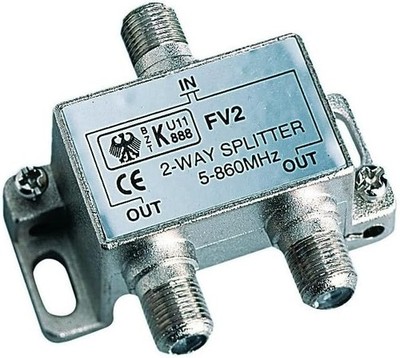 Glomex 2 Way Splitter TV - TV Or TV - FM - NEW