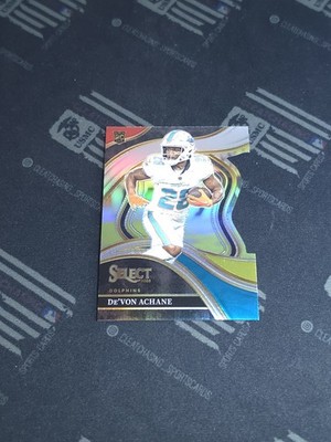 2023 Panini Select Club Level De'Von Achane #274 Red & Yellow Prizm Die-Cut (RC)
