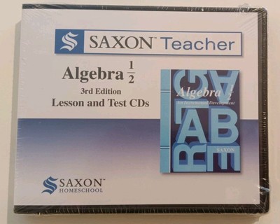 Saxon Teacher Algebra 1/2 BRAND NEW 3rd Ed. Lesson Test CD-ROM Set Pre-Algebra  