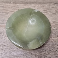 Posacenere vintage pietra naturale onice verde anni 50 60 pesante 13 cm