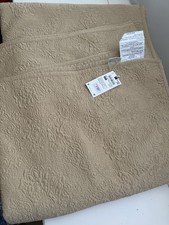 New Zara Home Gold Satin Matelasse Floral Coverlet Bedspread 230x250cm