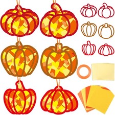 36 Set Fall Pumpkin Suncatchers Crafts for Kids DIY Autumn small, Colorful