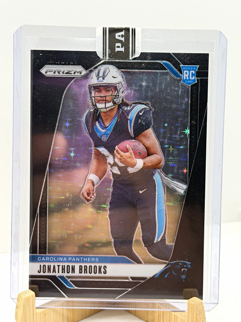 Panini 2024 Prizm Jonathon Brooks Panthers #357 RC Black Stars Prizm 1/1