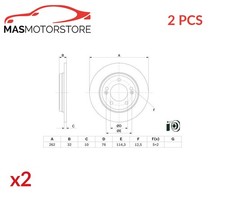 BREMSSCHEIBEN SATZ PAAR HINTEN BOSCH 0 986 479 G29 2PCS A FÜR KIA NIRO,NIRO I