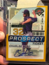 Rare 2024 Panini Prospect Edition Charlee Soto Gold Rc Auto #2/3 Twins