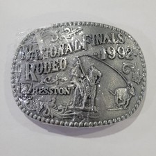Hesston National Finals Rodeo 1992 Belt Buckle Never Opened Agco