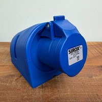 Sirox CEE Wandsteckdose Anbaudose 16A 230V IP44 3-Polig 6H Boot Caravan Blau