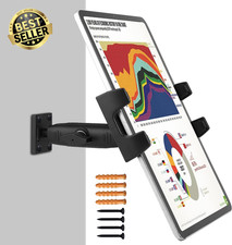 Tablet Wall Mount with 360° Rotating Arm, Aluminium Base for 4-15 Inch Devices