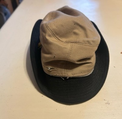 WWII 1940s US Navy Officer Service Visor Hat Cap Soft Crusher