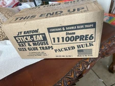 JT Eaton Stick-Em Rat & Mouse Glue Traps – lot of 6 Double Traps New