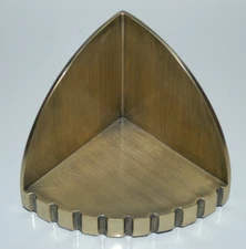 Idler Gear Display Bookend w/ Antique Brass Finish, Semicircular 1/4 round shape