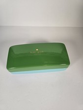 Kate Spade Blue  Green Oversized Sunglass Case Hard Clam Shell