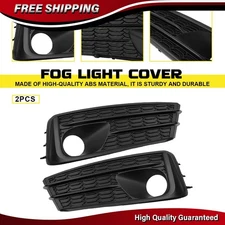 Pair Front Fog Light Lamp Cover Bezel w/Hole For 2020-2023 Subaru Impreza Black