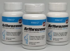 (3) Fisico Arthrozene Natural Joint Health Supplement 30 Caps Authentic Exp09/26