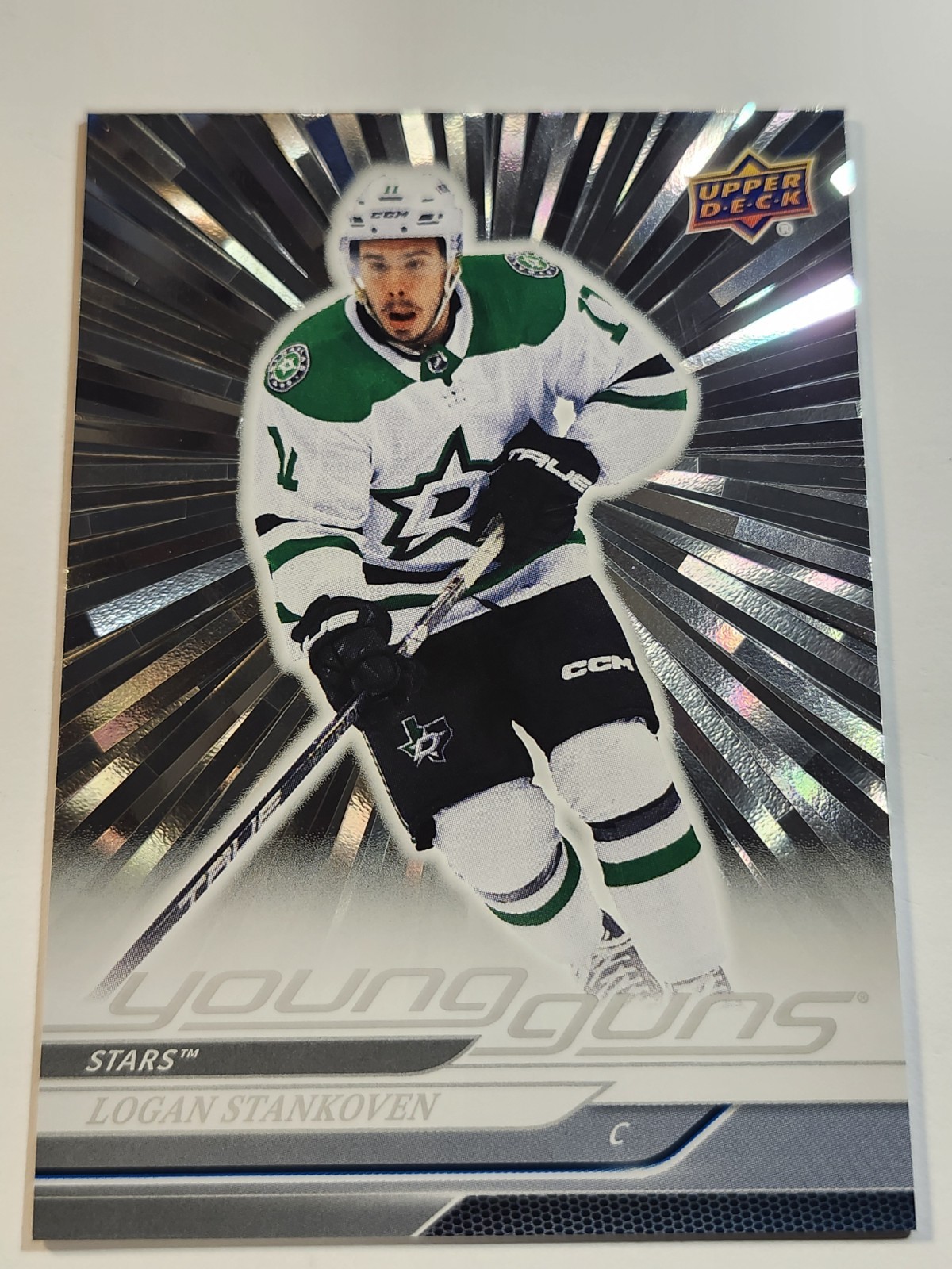 2024 Upper Deck Series 1 - Young Guns Logan Stankoven #244 Outburst Silver (RC)