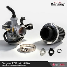 Densieg Vergaser PZ 19mm mit Luftfilter für Pit Dirt Bike 50cc 90cc 110cc 125cc