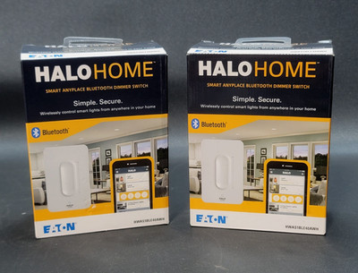 Eaton Halo Home HWAS1BLE40AWH Bluetooth Smart Dimmer Switch