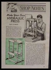 Hydraulic ARBOR PRESS HowTo Build PLANS Uses Auto Jack