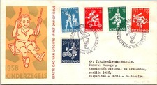 GOLDPATH: Netherlands cover 1958 to Chile first day CV898_P30