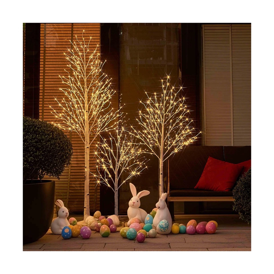 Белая береза с подсветкой Hairui 6 футов, веточка с подсветкой для Христа... - Изображение 3 из 4