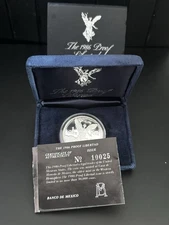 1986-Mo 1-once Mexico Libertad Winged Victory Comes W/coa Box Beautiful Banger