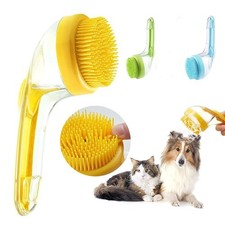 Spazzola da Bagno 2In1 Spazzola da Bagno per Cani con Dispenser Shampoo Spazzola Lavaggio per Animali Domestici per Bagno