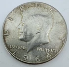1964 USA Kennedy 90% Silver Half Dollar Coin A18