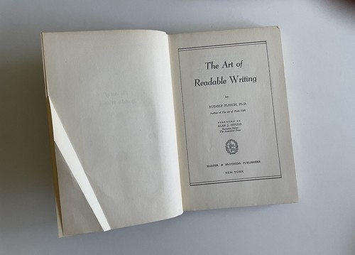 The Art of Readable Writing Hardcover by Rudolf Flesch 1949 Edition - Picture 4 of 10