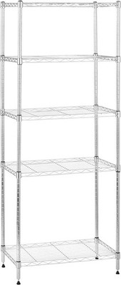 5-Shelf Adjustable Storage Shelving Unit 200 Pound Loading Capacity per Shelf