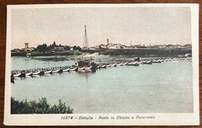 CARTOLINA D' EPOCA-OSTIGLIA (MN) "PONTE IN CHIATTE E PANORAMA" NUOVA