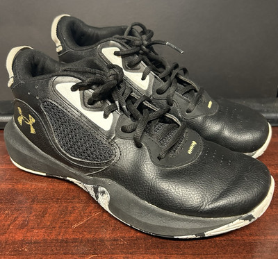 Under Armour UA Lockdown 6 Men's Basketball Shoes Black/Gold Size