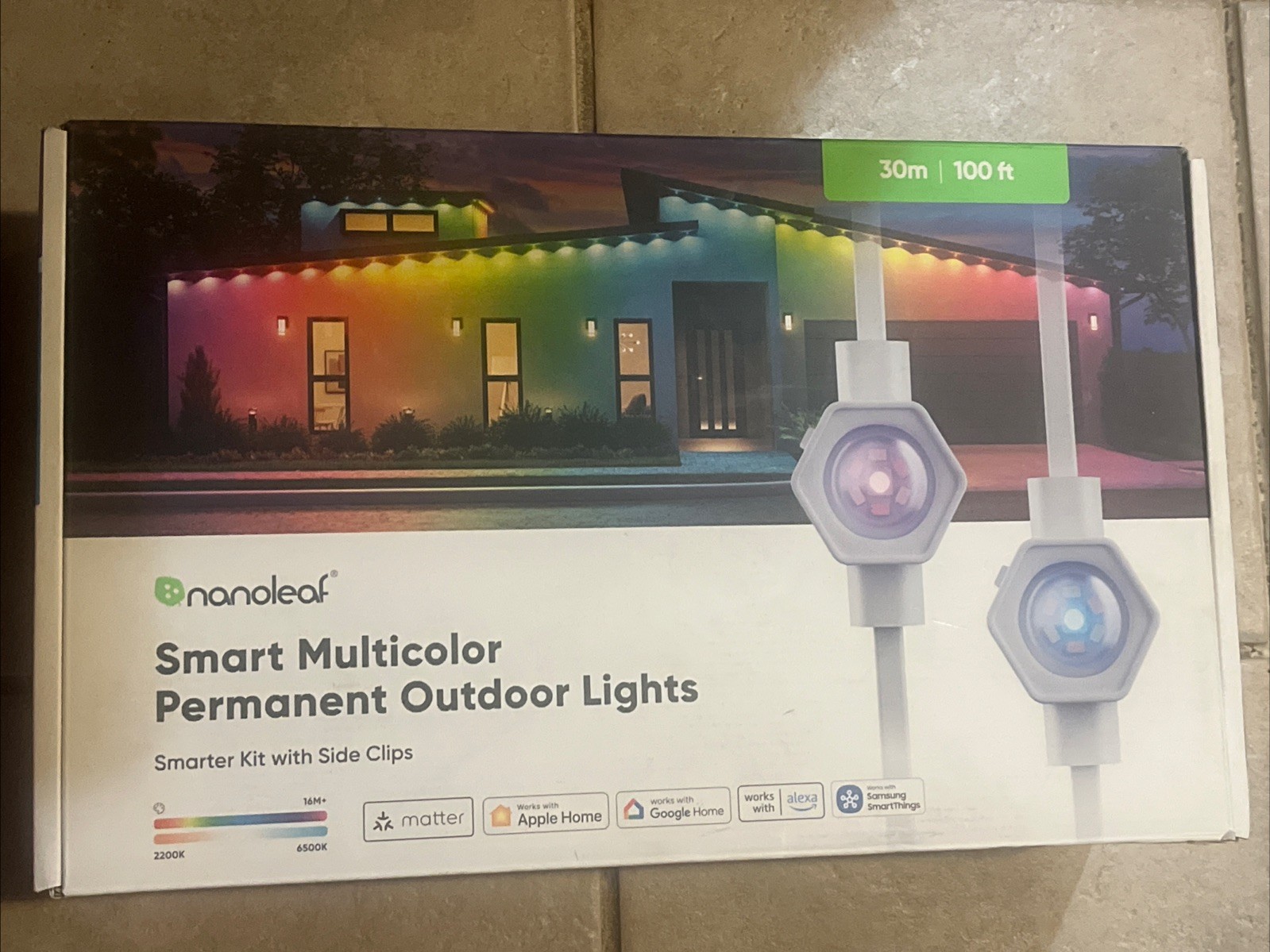 Nanoleaf Smart Multicolor Permanent Outdoor Lights Smarter Starter Kit ...
