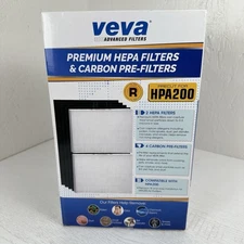 VEVA Premium 2 HEPA Filters With 4 Carbon Pre Filter For HPA200 Purifier