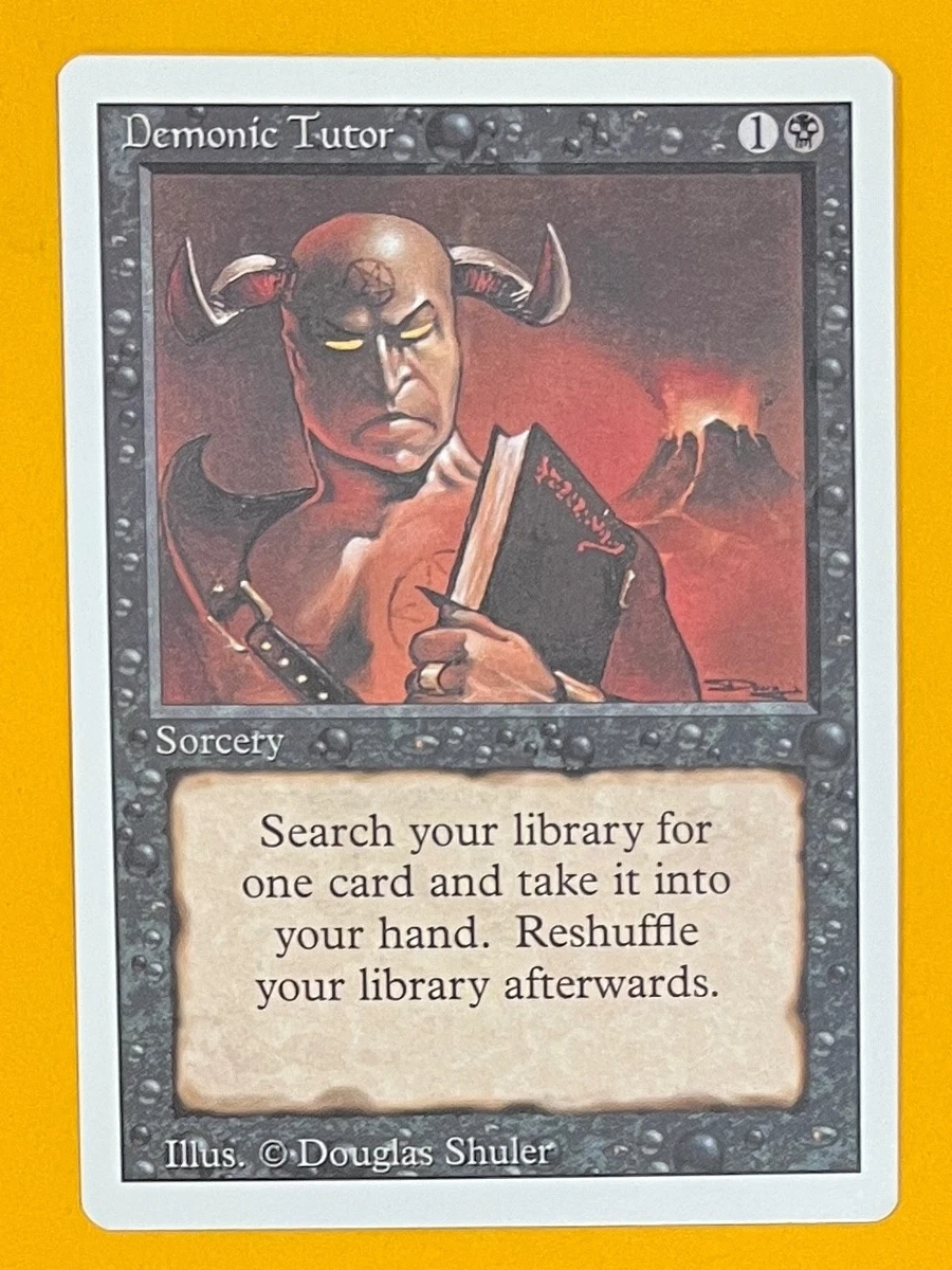 Demonic Tutor Magic: The Gathering Near Mint or Better Uncommon