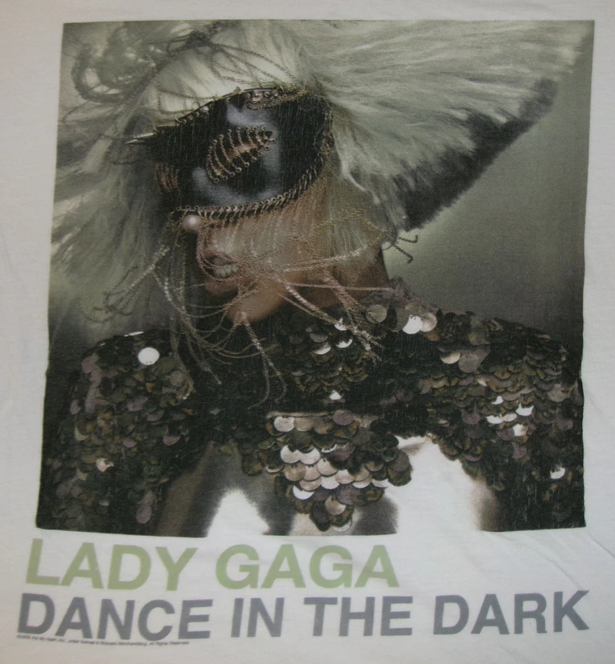 LADY GAGA T SHIRT XL 2009 MONSTER BALL TOUR ~ DANCE IN THE DARK ~ CITIES ON BACK - Image 2 of 4