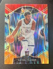 2020-21 Panini Select #95 Xavier Tillman Red White Orange Flash Rookie J42