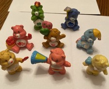 Vintage 1983  1984 Care Bears Mini Figurine Bundle of 8