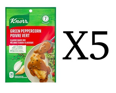 5X Knorr Classic Sauce Mix Green Peppercorn 42g/1.5oz From Canada