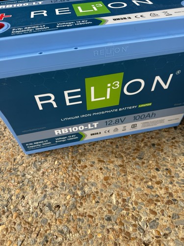 RELION RB100-LT 12.8V 100Ah Lithium Iron Phosphate Battery Boat RV Solar