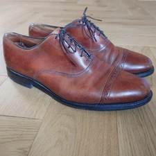 Allen Edmonds Byron Leather Oxford Comfort Cap Toe Shoes Men Size 11 E US Brown