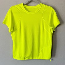 Lululemon Lightweight Cinched Hem Hiking T-Shirt Highlight Yellow Women's Size 6