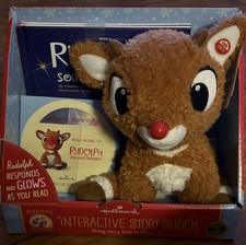Hallmark Christmas Rudolph Red Nosed Reindeer Interactive Story Buddy/Book New