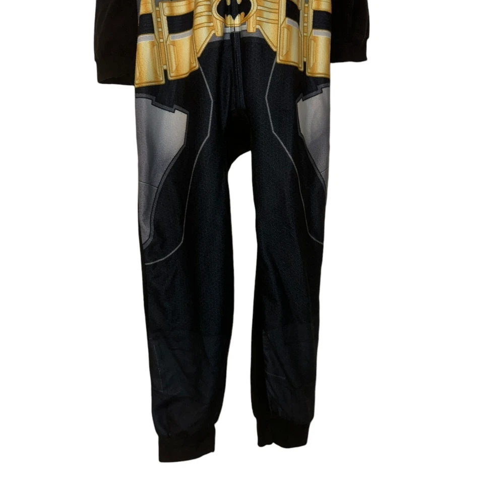 DC Comics Batman Pijama Niños Grandes 8 Negro Ligero Polar Pijamas Unionsuit Capucha Foto 3 de 4