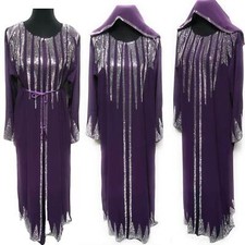 Luxury Women Purple Abaya Jalabiya Jilbab Farasha