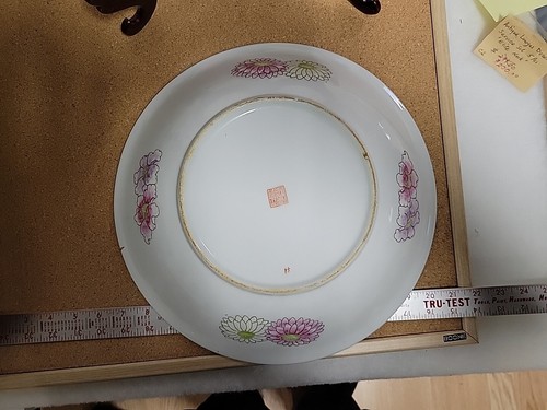 Chinese Antique Porcelain Center Bowl hundreds flowers pattern Republic Period - Picture 17 of 24
