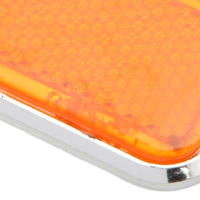 Orange 4pcs Rectangular Reflector Safety ABS Reflective Sticker For Car