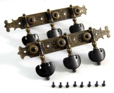 Classical Guitar Machine Head Antique Brass Color plastic Button 200AB-P6B