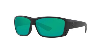 Costa Del Mar 06S902412 61mm 580G Man Sunglasses Blackout Frame, Green Mirror...
